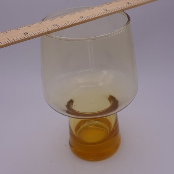 Set of Five(5) Amber Colored Glasses - Picture 7 of 11